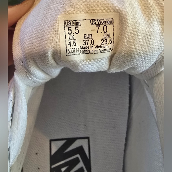 Van's White Platform Sneakers - Picture 9 of 9